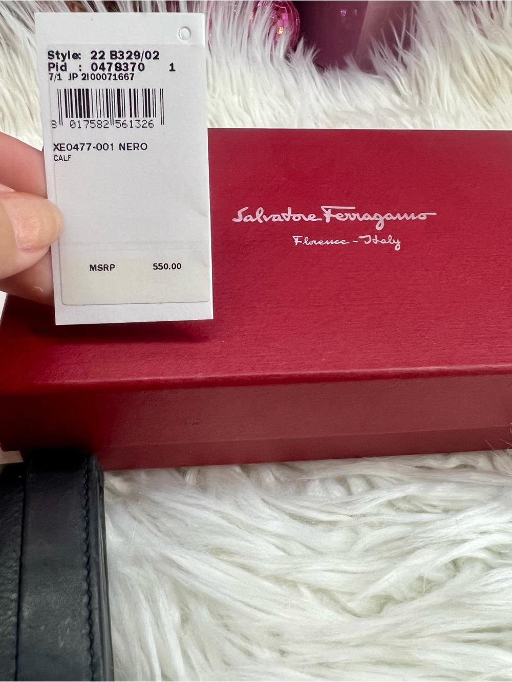 Salvatore Ferragamo Black Leather Wallet with Gold Horsebit Ring - Picture 8 of 12